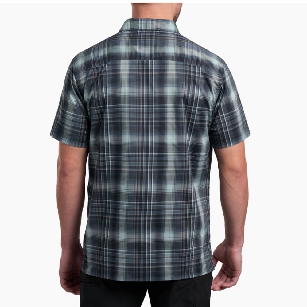Kuhl Response Short Sleeve Button Down in Deep River Blue Size Small - Picture 2 of 13